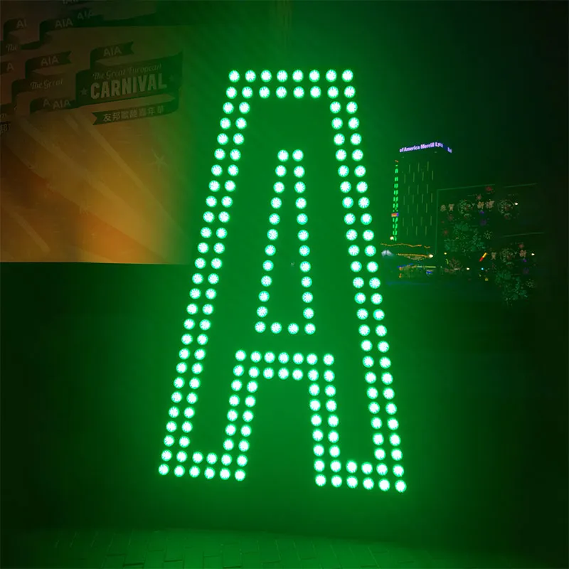 Large Metal Letters A with Lights for Outdoor Sign Lighting