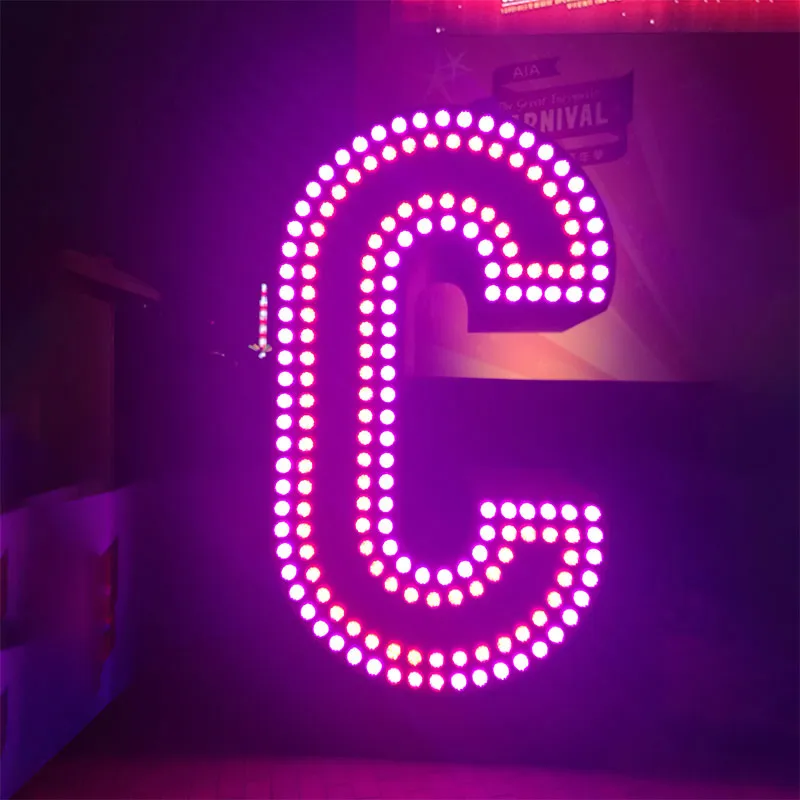 C Metal Letters with Lights Illumination Letter Signs