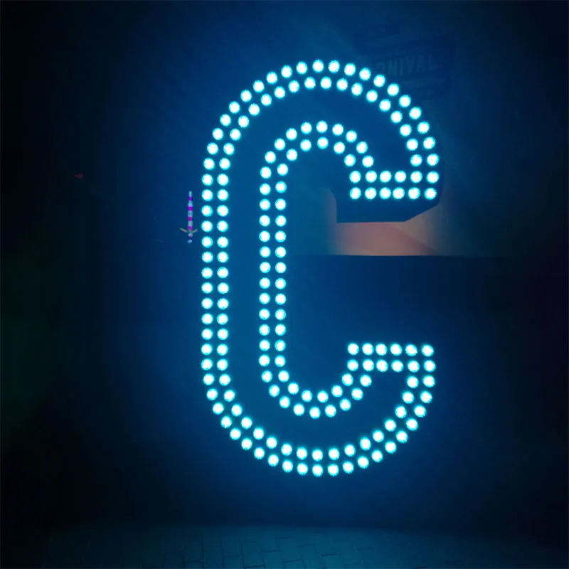 C Metal Letters with Lights Illumination Letter Signs