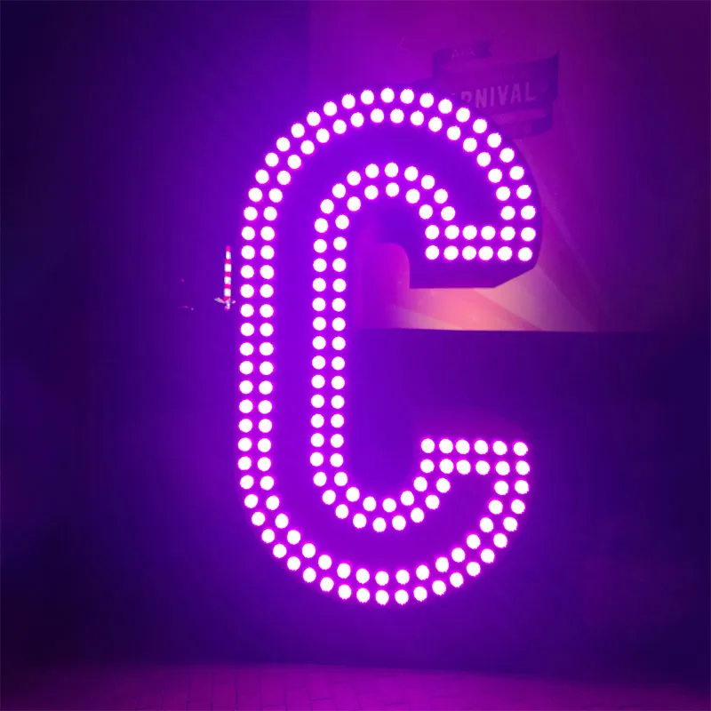 C Metal Letters with Lights Illumination Letter Signs