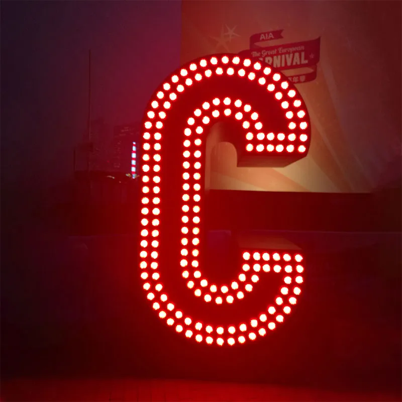 C Metal Letters with Lights Illumination Letter Signs